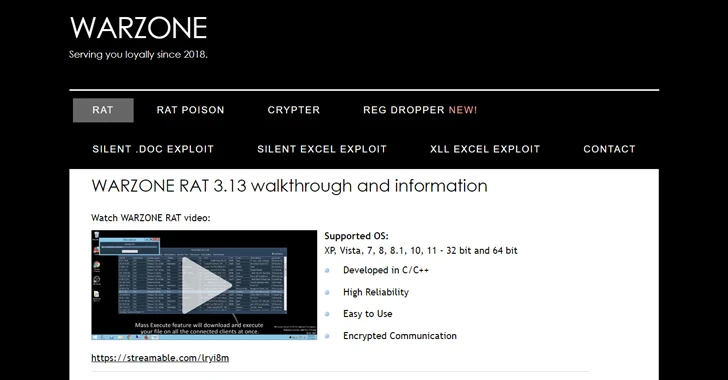 Warzone RAT Infrastructure