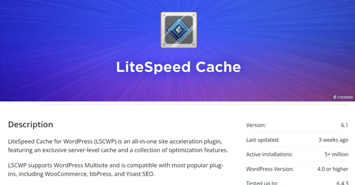 WordPress LiteSpeed Plugin Vulnerability Puts 5 Million Sites at Risk