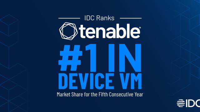 Tenable Ranks #1 for Fifth Consecutive Year in Market Share in Device Vulnerability Management