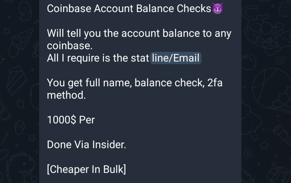 Claiming Access to Coinbase
