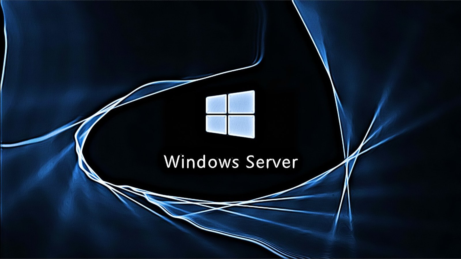 Windows Server logo in blue flames