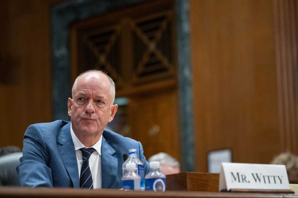 CEO of UnitedHealth Group Andrew Witty testifies before the Senate Finance Committee at a hearing "to examine hacking America's health care, focusing on assessing the Change Healthcare cyber attack and what's next" in the Dirksen Senate office building in Washington, DC on Wednesday, May 1, 2024.