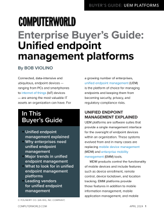 Download the unified endpoint management (UEM) platform enterprise buyer’s guide