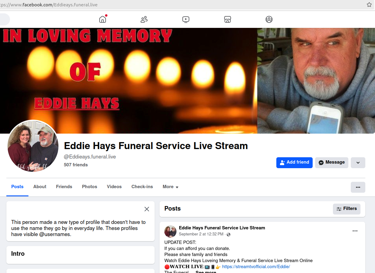 Scam ‘Funeral Streaming’ Groups Thrive on Facebook – Krebs on Security