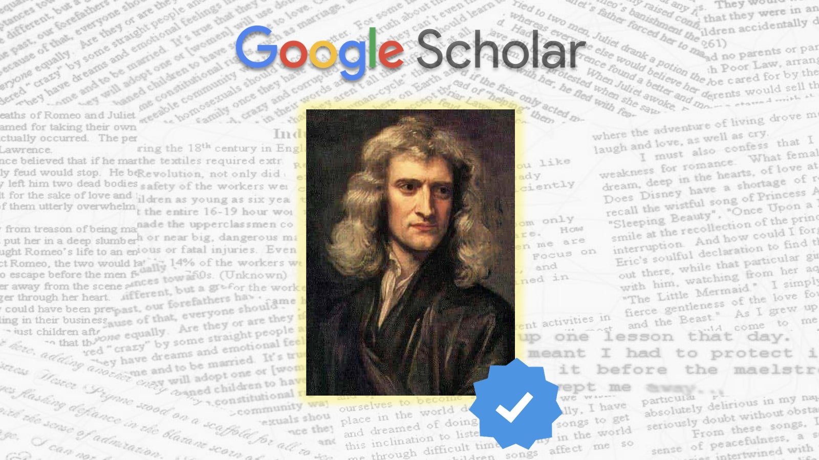 Google Scholar and Sir Isaac Newton